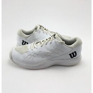 Mens Wilson Rush Pro Ace White Low Top Lace Up Tennis Shoes 4D Support Size 12
